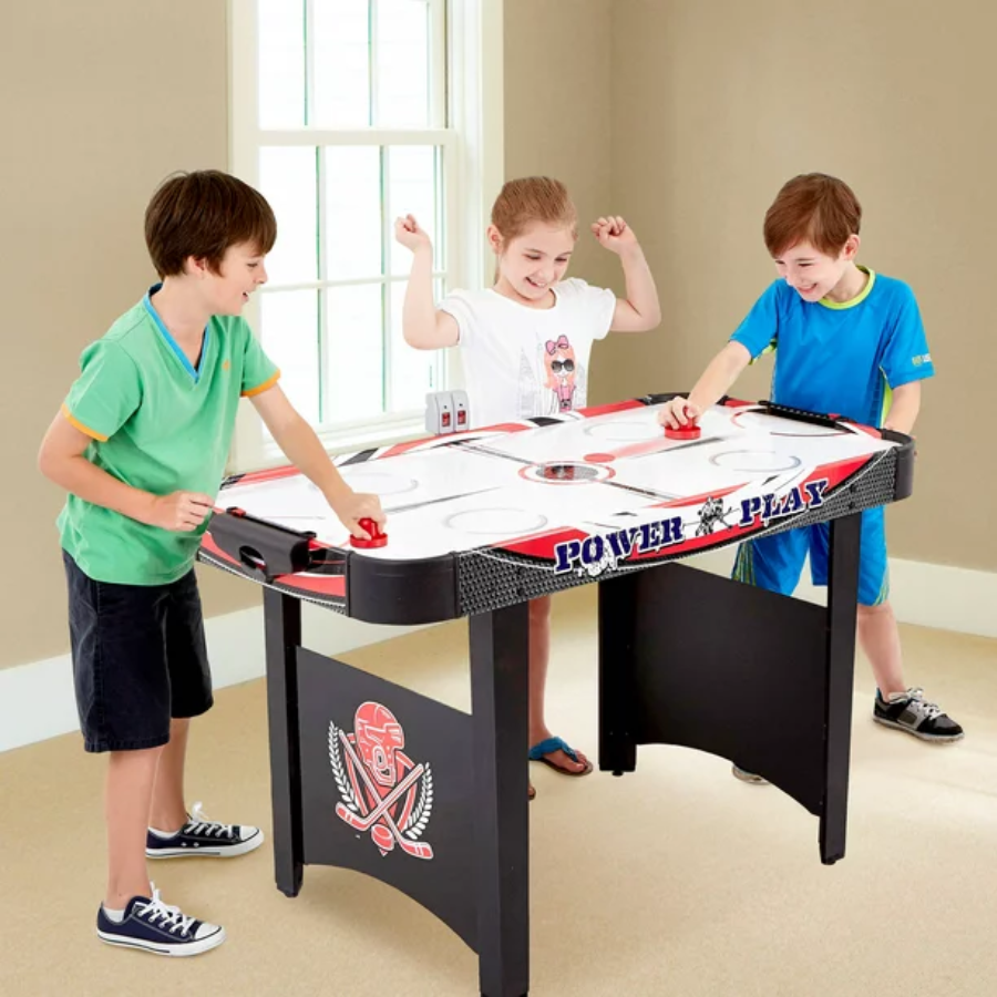 Kids playing on 48 Inch air powered Hockey table