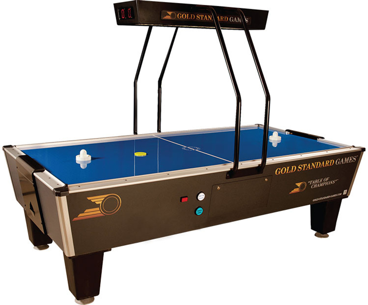 Gold Standard Games Tournament Pro Elite Air Hockey Table on a white background