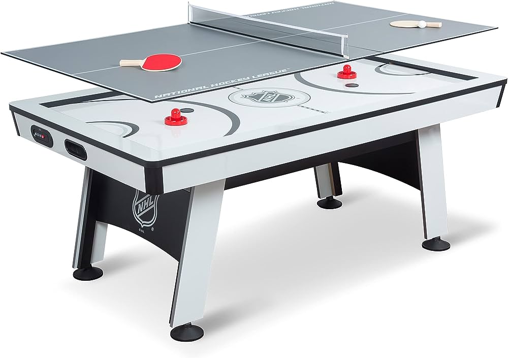 Multi Game Table in white, grey and black colors.