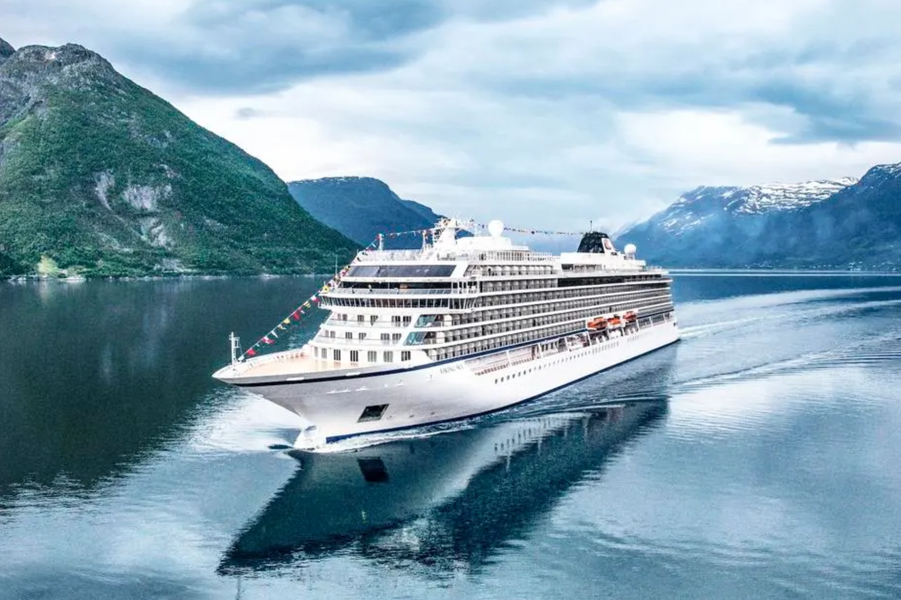 Viking ocean ship in Eidfjord Norway