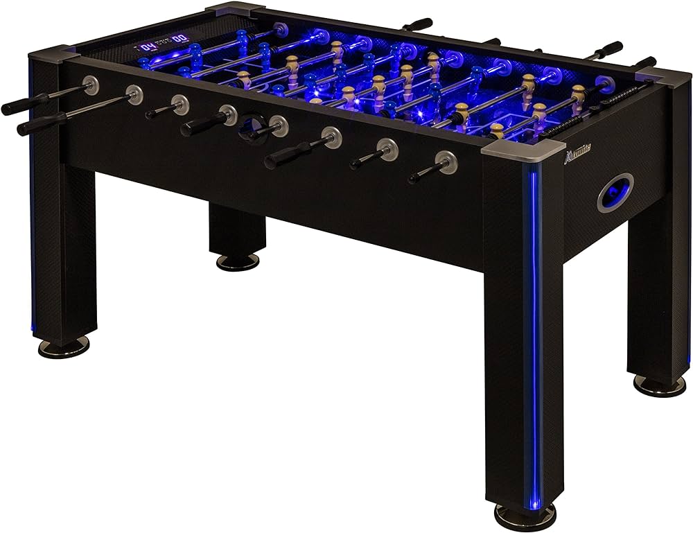 Atomic Azure light-up foosball table